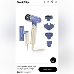 Shark Blue and Cream Hair Dryer